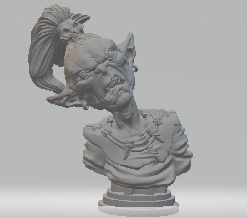 獸人半身像3D打印模型