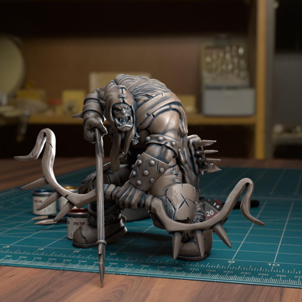 拿弓的獸人戰(zhàn)士3D打印模型