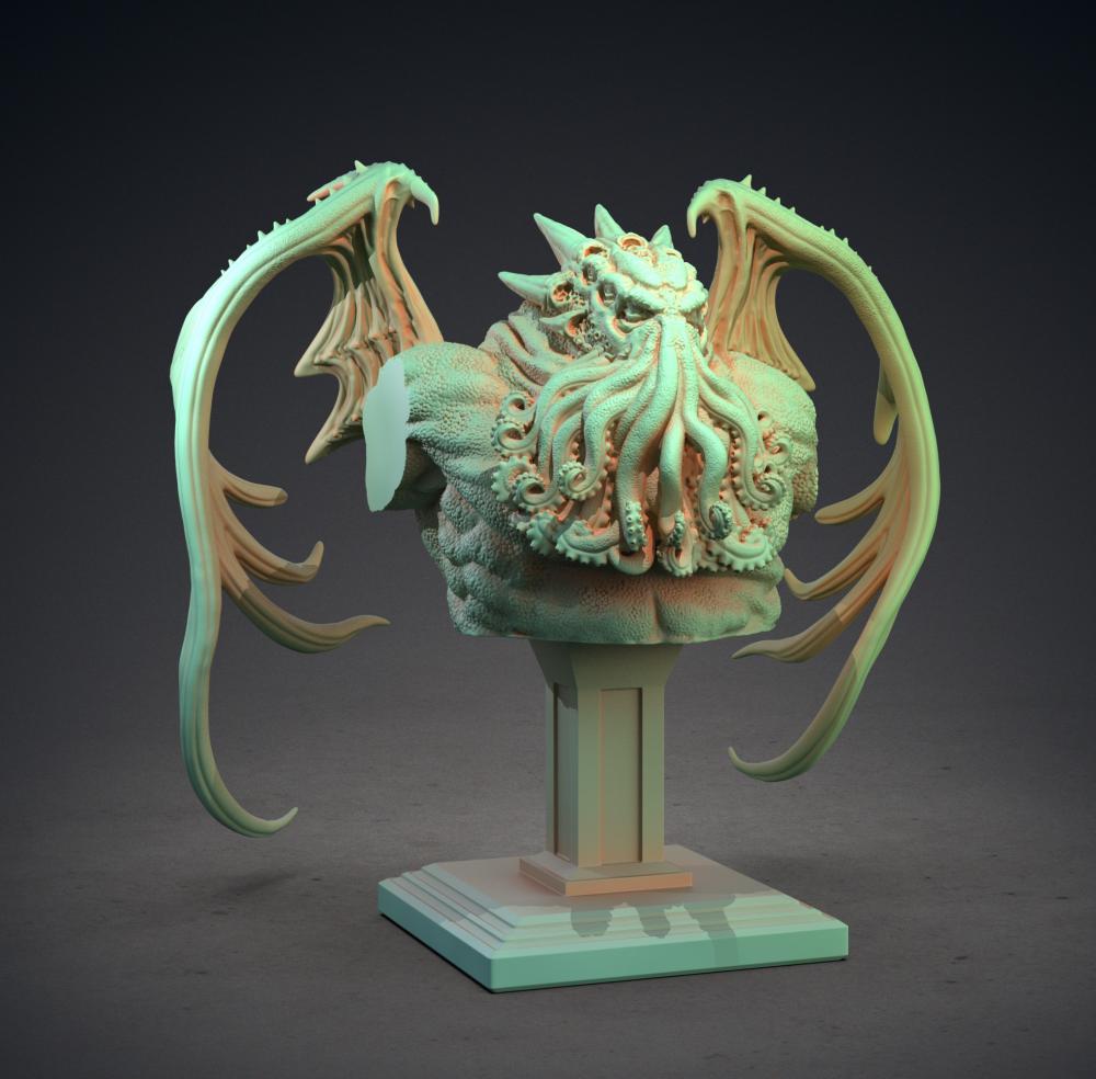 克蘇魯 胸像3D打印模型