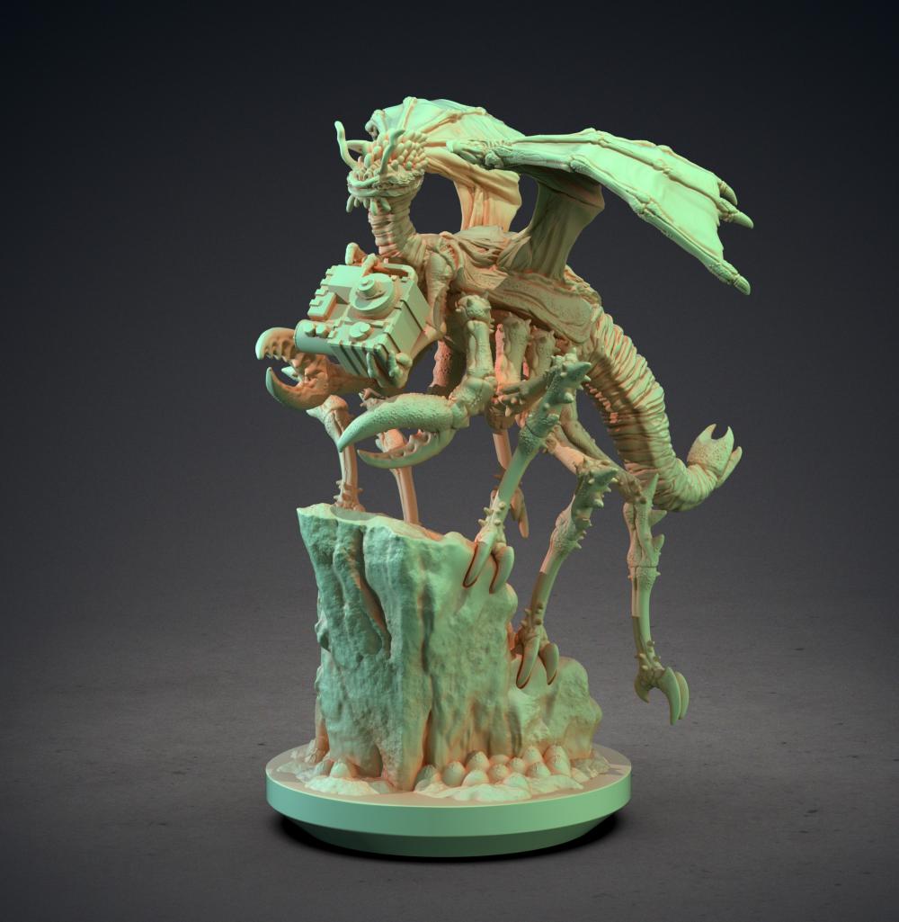 捧著收音機(jī)的米戈 3D打印模型