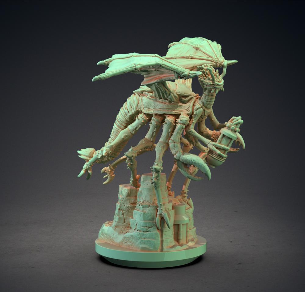 拿著燈的米戈3D打印模型