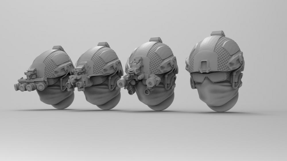 雇傭兵 兵人 頭雕3D打印模型