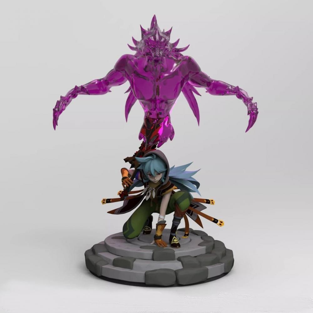 原神 雷澤3D打印模型