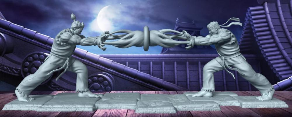 豪鬼VS隆 街頭霸王3D打印模型