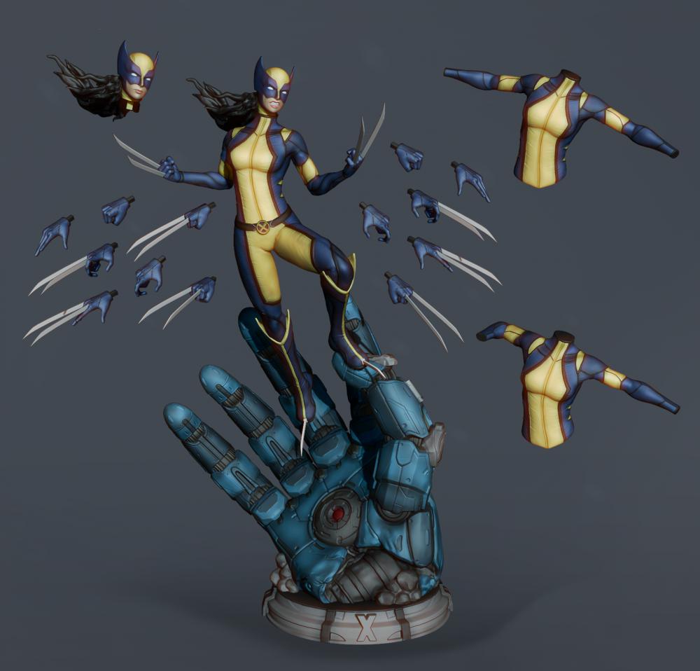 金剛狼X-23 023D打印模型