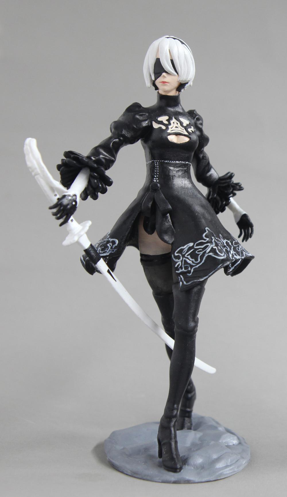 尼爾紀(jì)元 2B小姐站姿3D打印模型