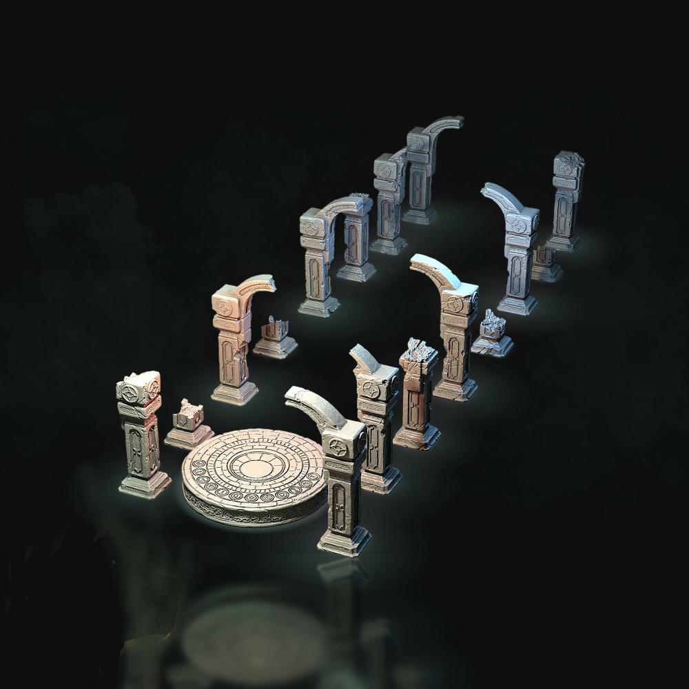 古廟風光3D打印模型