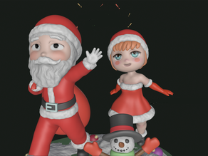圣誕老人 立體場景3D打印模型