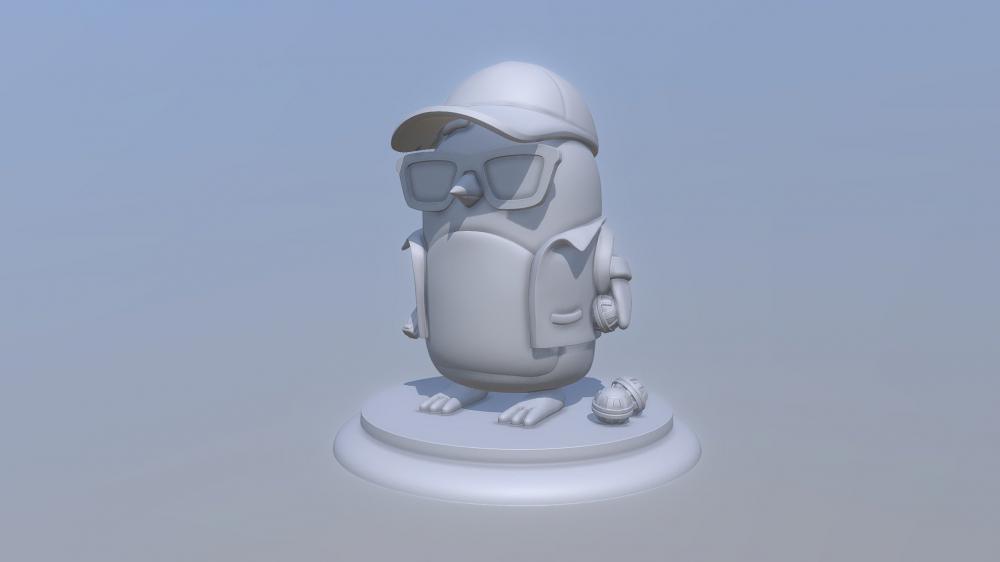 Q版企鵝3D打印模型