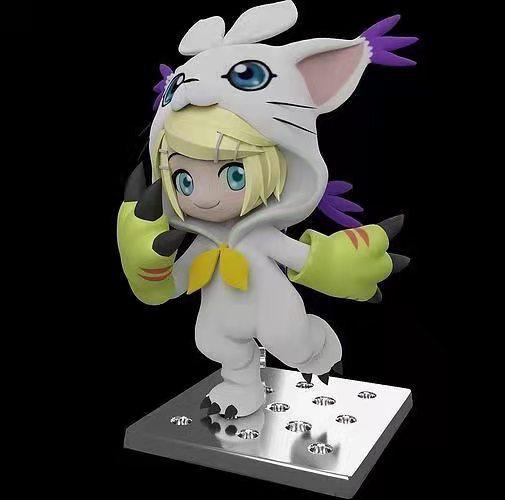 數(shù)碼寶貝初音迪路獸玩偶服3D打印模型