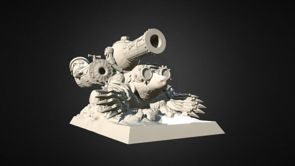 武裝鼴鼠3D打印模型