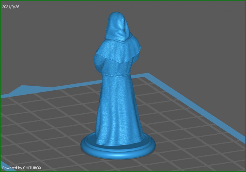 麻布僧侶3D打印模型