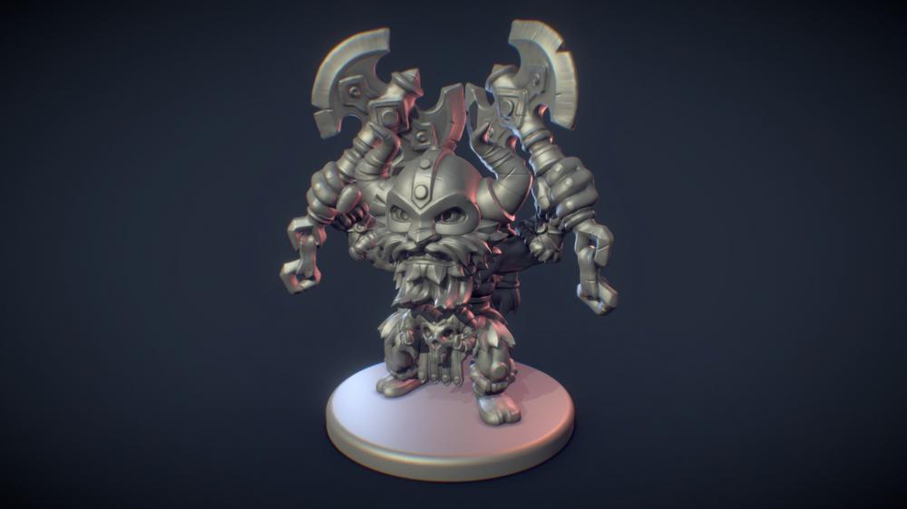 Q版矮人戰(zhàn)士3D打印模型