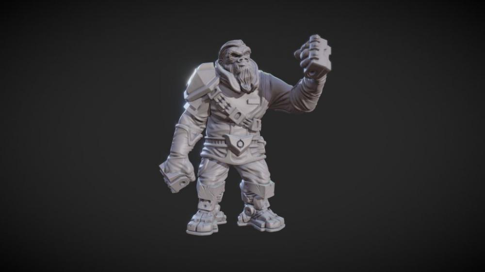 大猩猩獸人戰(zhàn)士3D打印模型