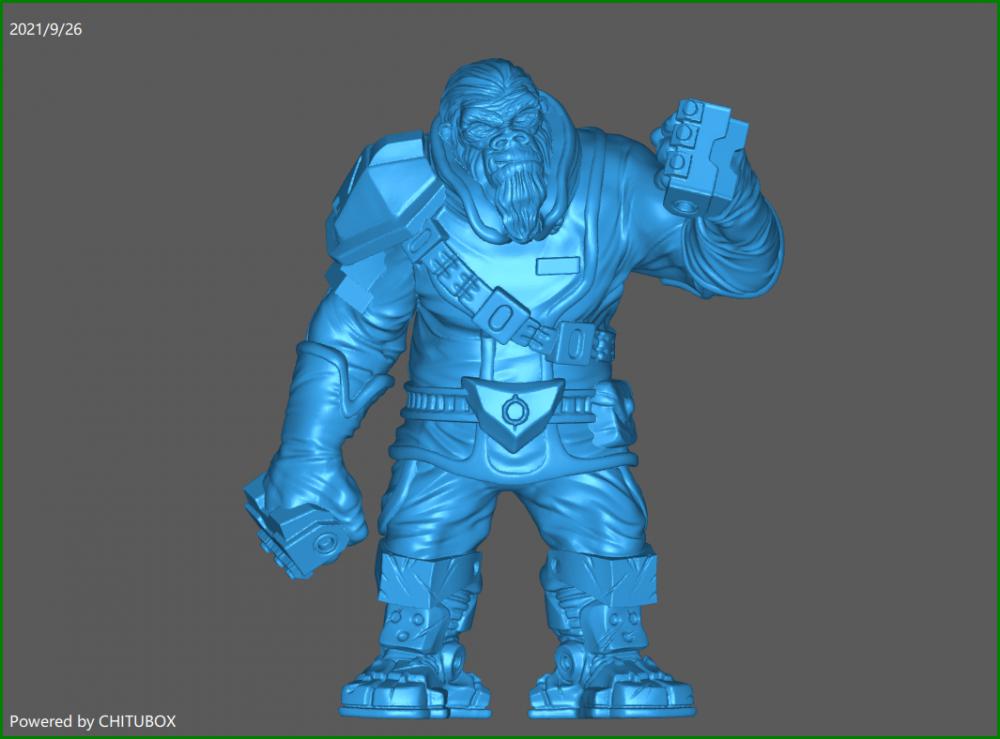 大猩猩獸人戰(zhàn)士3D打印模型
