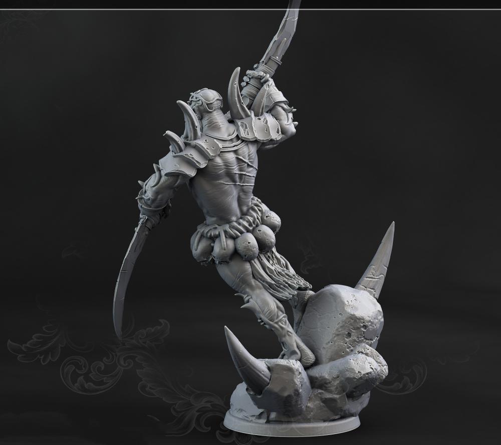 獸人戰(zhàn)士 彎刀版3D打印模型