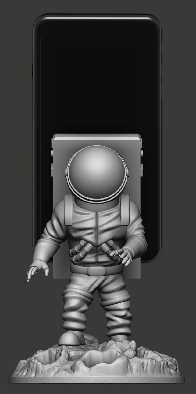 宇航員手機(jī)支架3D打印模型