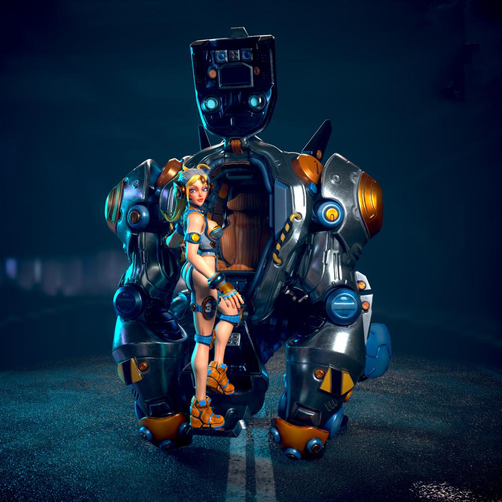 性感的機(jī)甲女孩