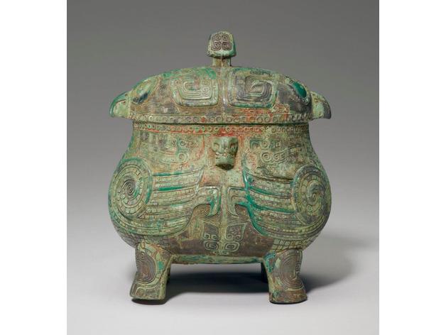 青銅雙貓頭鷹3D打印模型