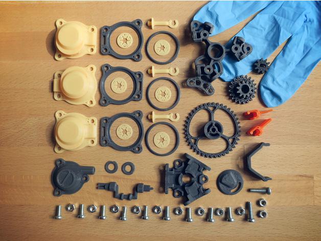 氣球動力徑向發(fā)動機3D打印模型