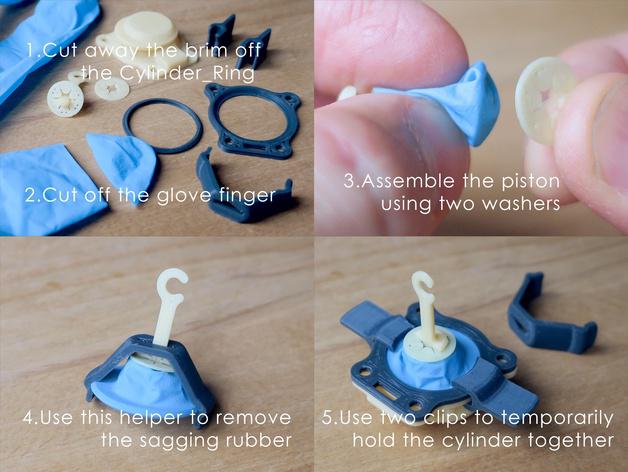 氣球動力徑向發(fā)動機3D打印模型