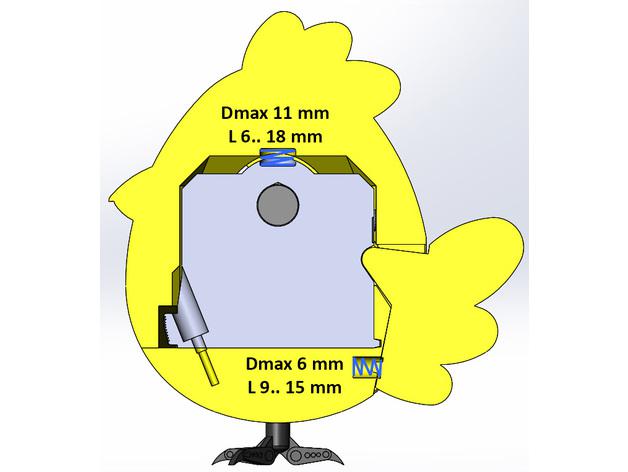 超載雞(阿吉)3D打印模型