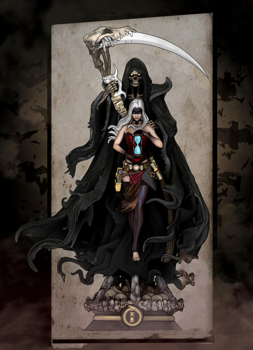 死神與美女3D打印模型