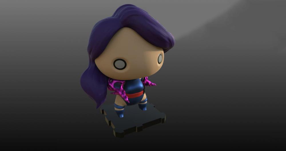 X戰(zhàn)警 靈蝶Q版3D打印模型