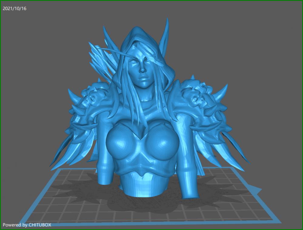 希爾瓦娜斯半身像3D打印模型