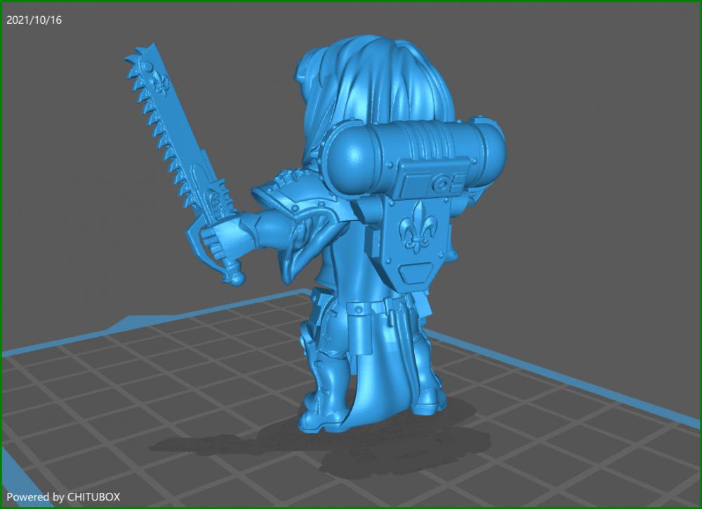 Q版戰(zhàn)斗修女3D打印模型