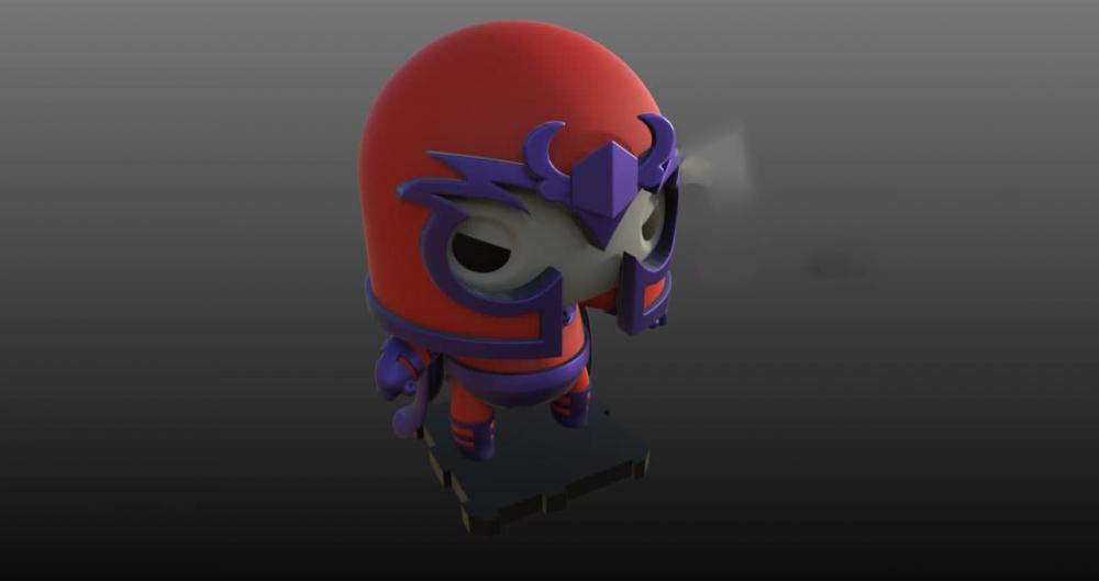 X戰(zhàn)警 萬磁王 Q版3D打印模型