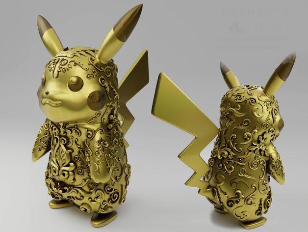 皮卡丘 花紋版3D打印模型