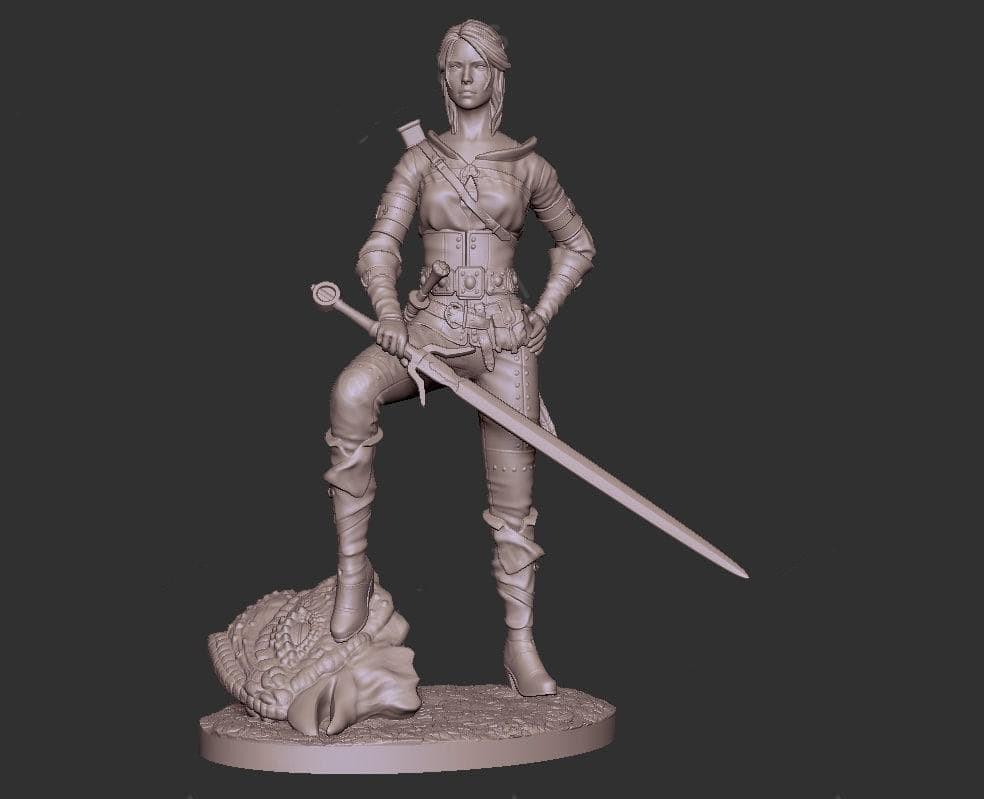 巫師3 希里戰(zhàn)斗版3D打印模型