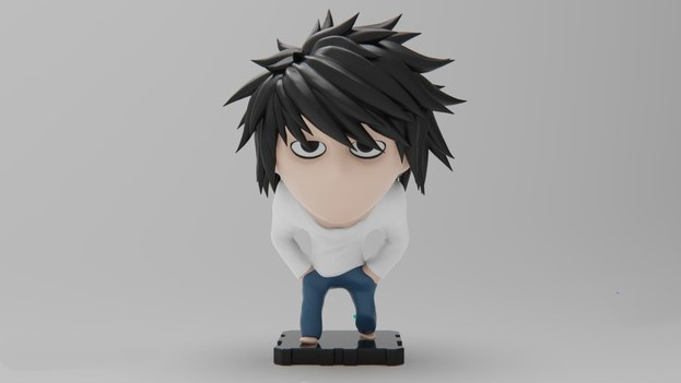 死亡筆記 L·羅萊特 Q版3D打印模型