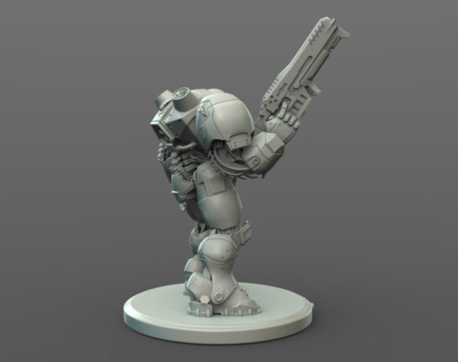 星際爭(zhēng)霸機(jī)槍兵3D打印模型