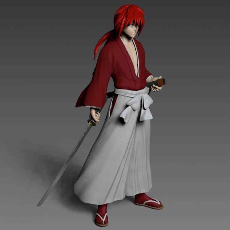 緋村劍心 浪客劍心3D打印模型