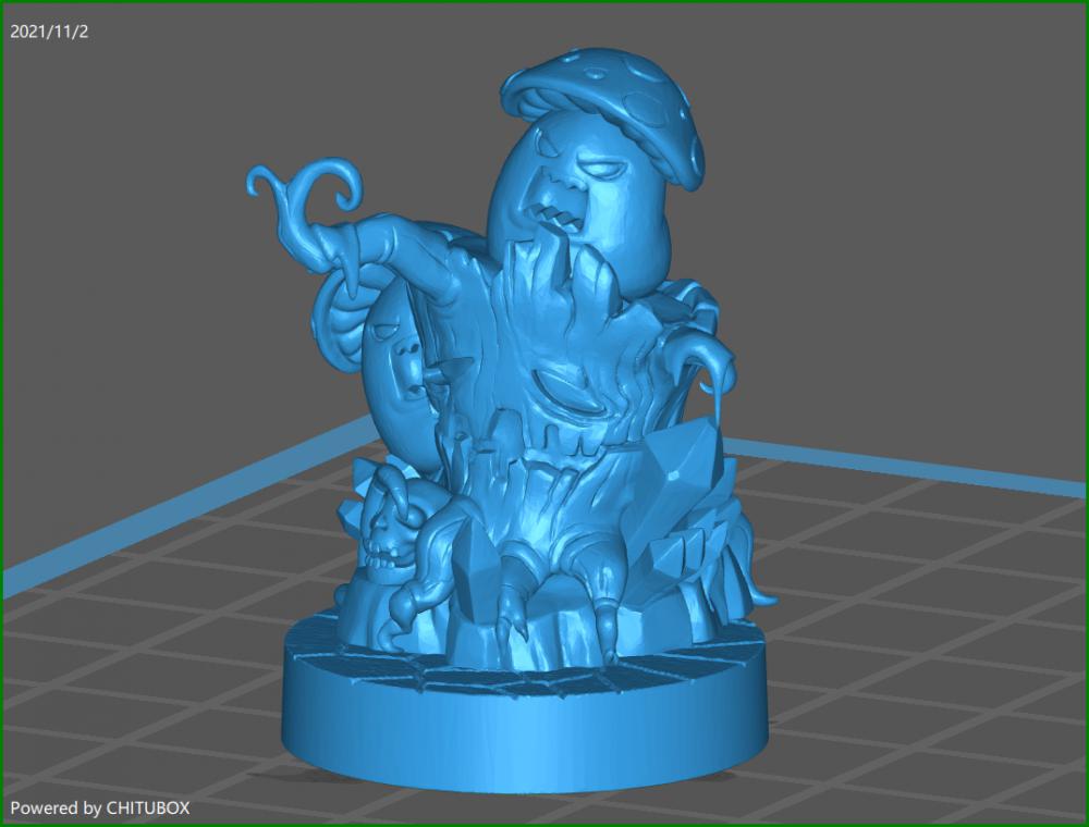 樹(shù)樁上的蘑菇精3D打印模型