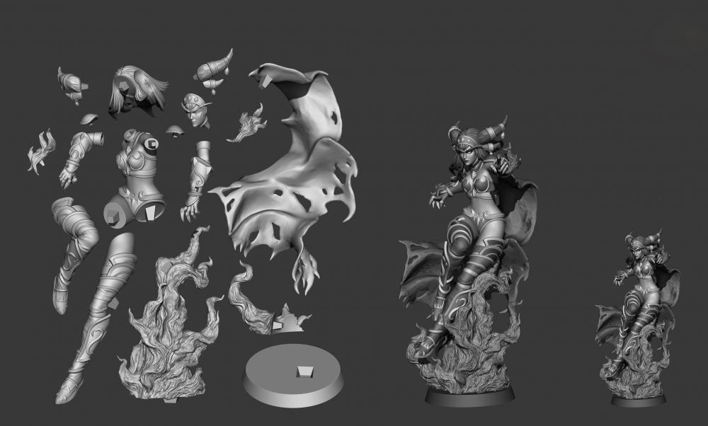 阿萊克絲塔薩 紅龍女王3D打印模型