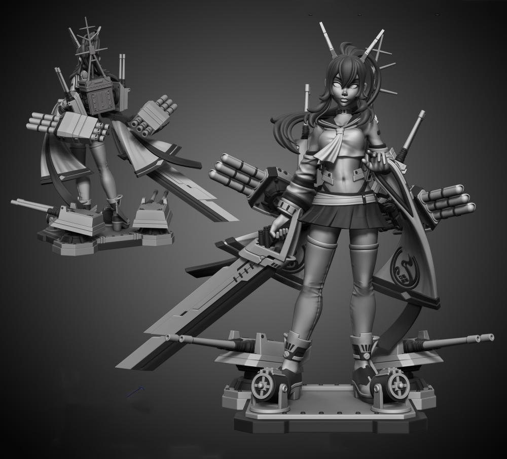 碧藍(lán)航線 綾波3D打印模型