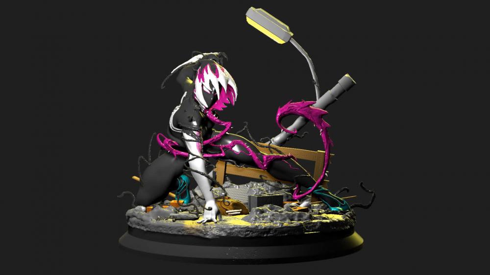 女蜘蛛俠 格溫 毒液版3D打印模型