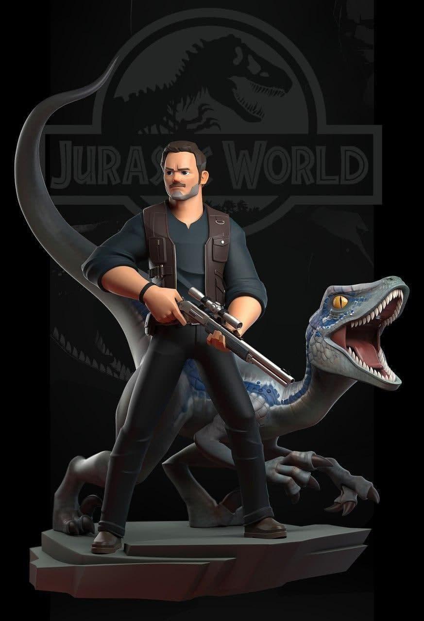 侏羅紀世界 歐文與小藍3D打印模型