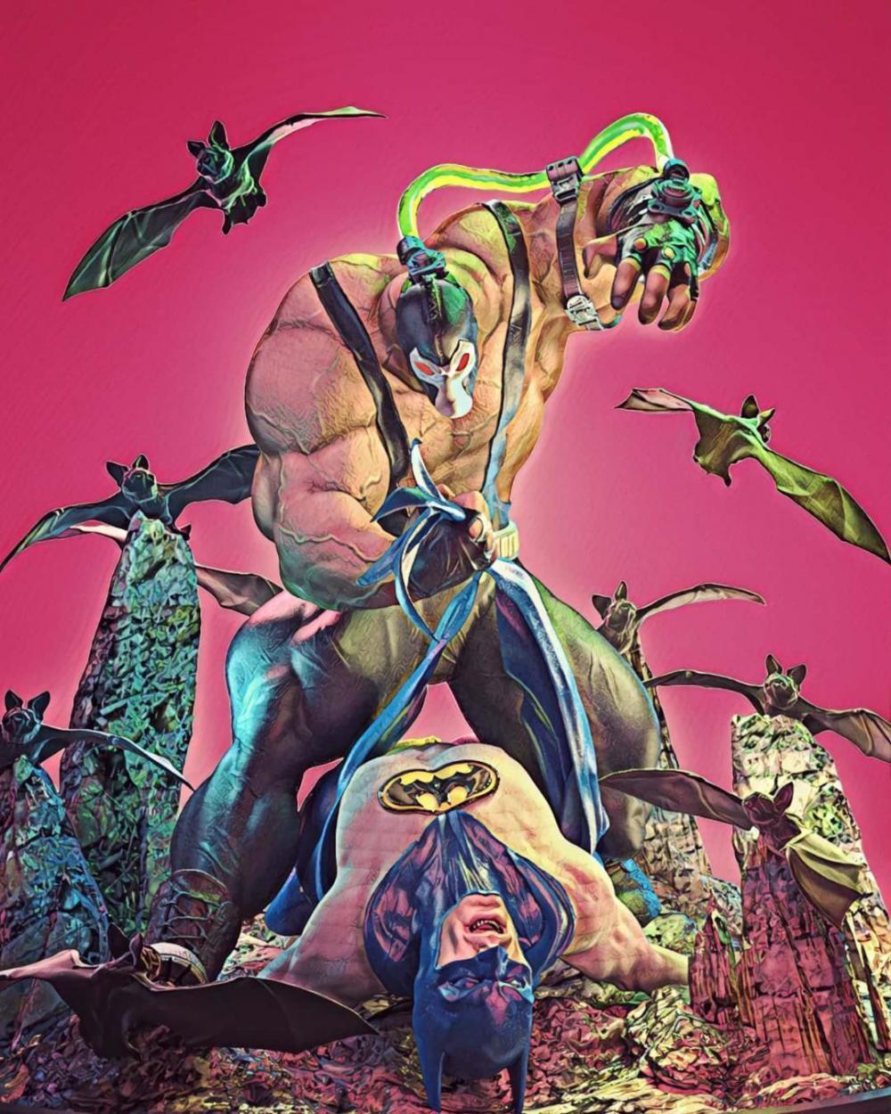 貝恩VS蝙蝠俠 場(chǎng)景模型3D打印模型