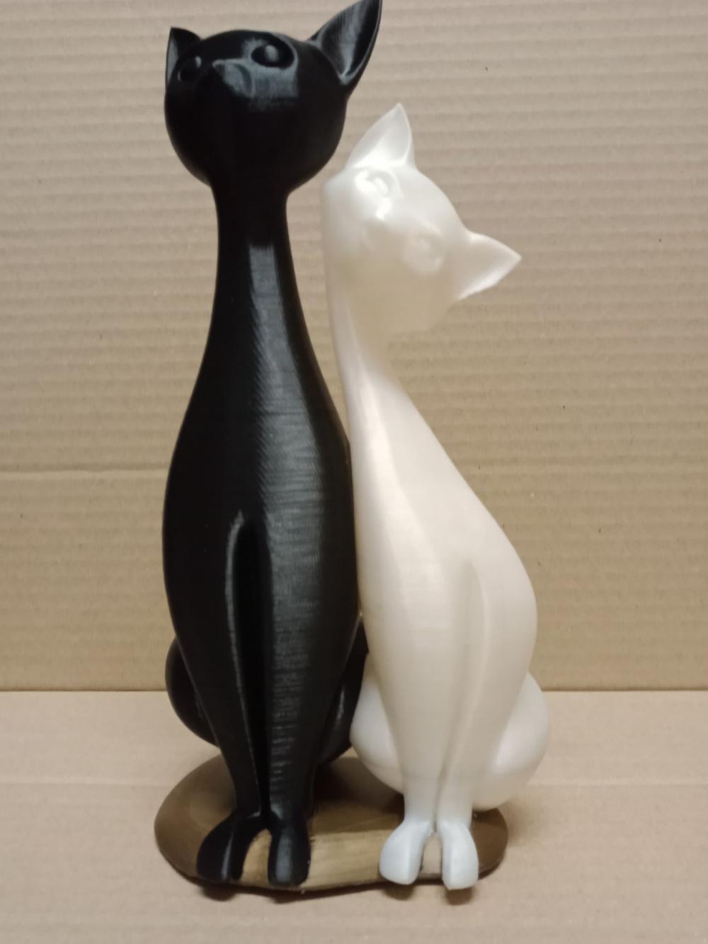 貓咪 情侶擺件3D打印模型