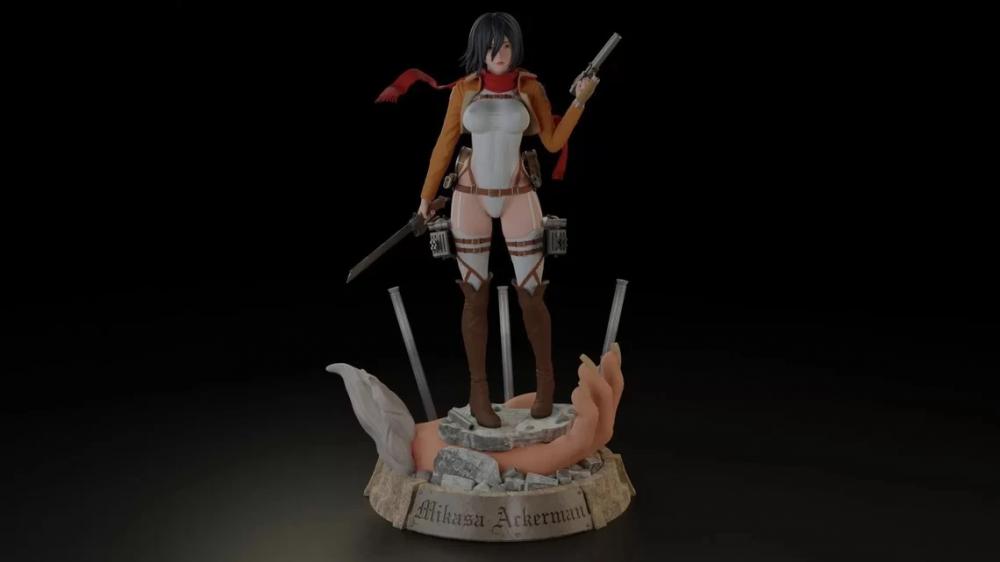 進(jìn)擊的巨人 三笠·阿克曼 站姿版3D打印模型