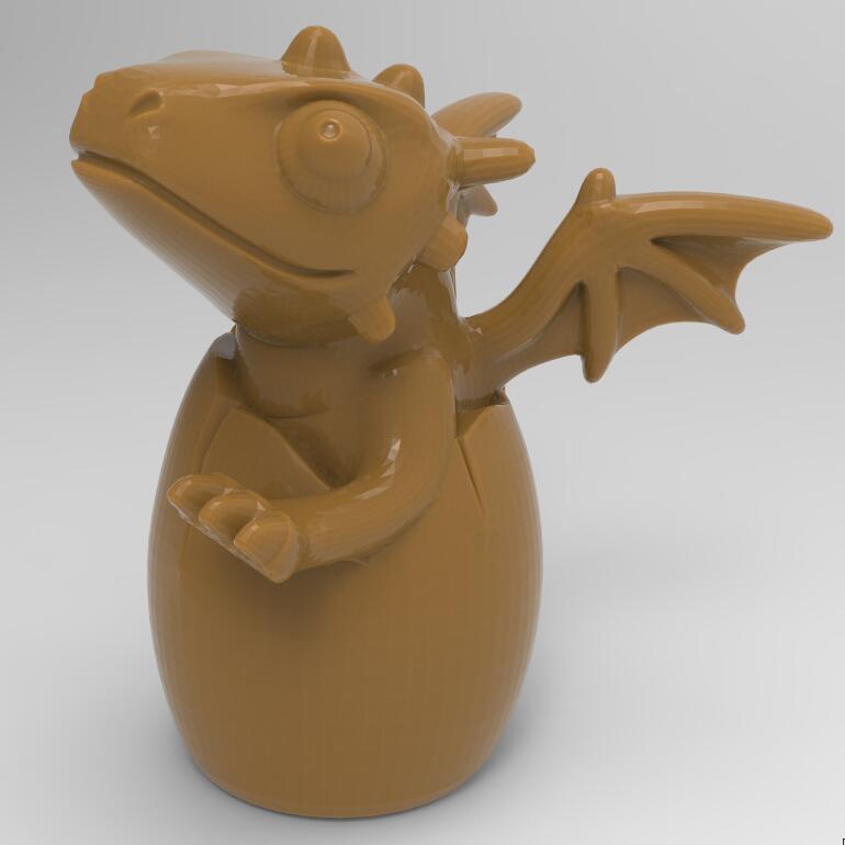 飛龍出殼3D打印模型