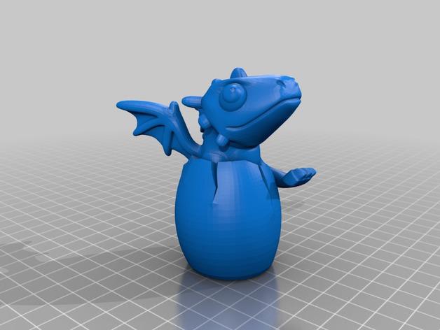 飛龍出殼3D打印模型