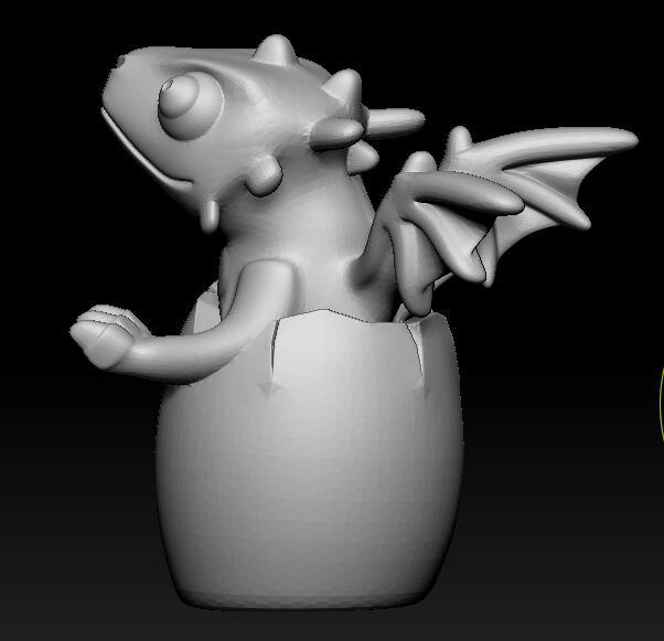 飛龍出殼3D打印模型