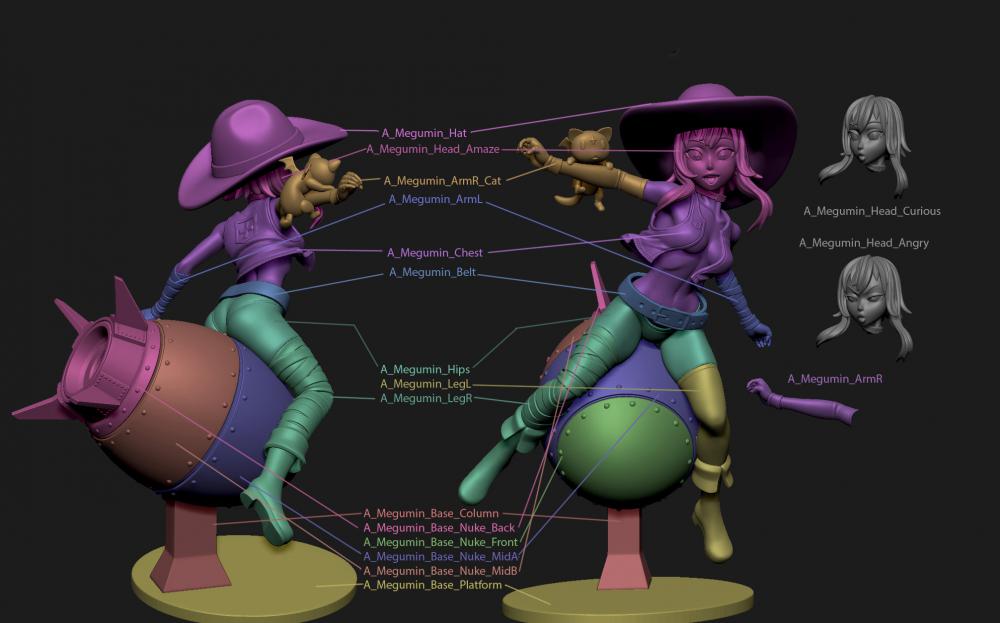 惠惠 為美好的世界獻(xiàn)上祝福3D打印模型