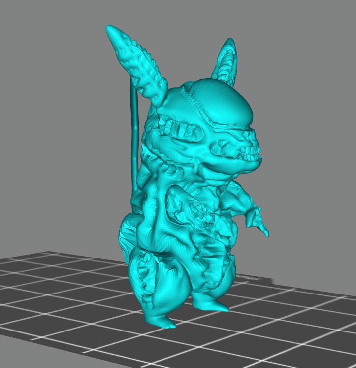 異種皮卡丘3D打印模型