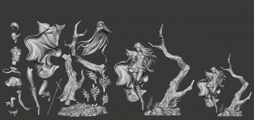 蒂德莉特 羅德島戰(zhàn)記3D打印模型